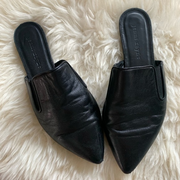 JENNI Kayne Black Leather Mules 7 - Picture 10 of 12